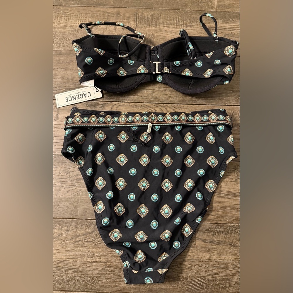 L'AGENCE Alexandra Bikini Top Vanessa High-Waisted Bikini Bottom Set sz M NWT - Picture 9 of 10